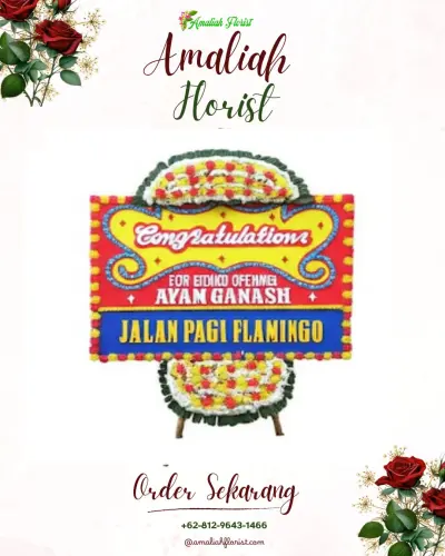 Bunga Papan Congratulation di Gedung Serbaguna Bukit Tunggal